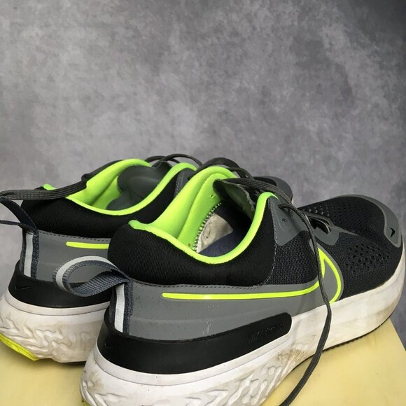 Nike Mens React Miler 2 Running Shoes size 12.5 Sneakers Smoke Grey Volt Black‎ main image 7